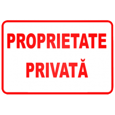 indicatoare simple pentru proprietate privata