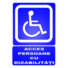 indicator pentru accesul persoane cu handicap