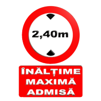 indicatoare pentru inaltimea maxima admisa